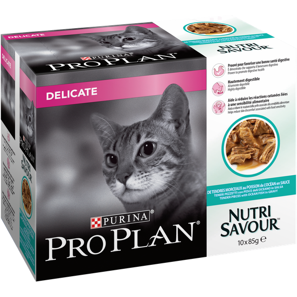 Pro Plan Cat Nutri Savour Delicate Multipack Kattenvoer Oceaanvis 10x85 g online kopen