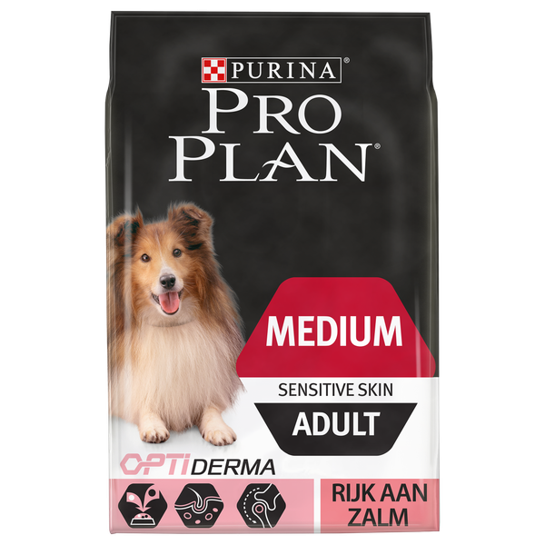 Afbeelding Pro Plan Optiderma Medium Adult Sensitive Skin hondenvoer 3 kg door Petsplace.nl