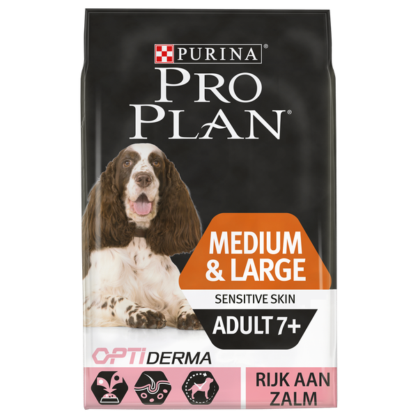 Afbeelding Pro Plan Optiderma Medium & Large Adult 7+ Sensitive Skin hondenvoer 14 kg door Petsplace.nl