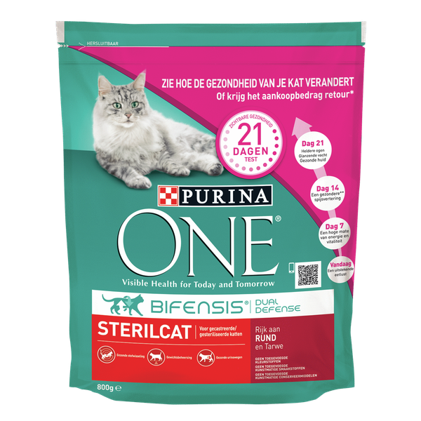 Afbeelding Purina One Sterilcat - Kattenvoer - Rund Granen 800 g door Petsplace.nl