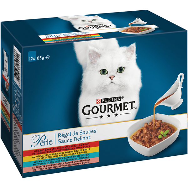 Afbeelding Gourmet Perle Maaltijdzakjes Sauce Delight Multipack - Kattenvoer - Kip 12x85 g door Petsplace.nl