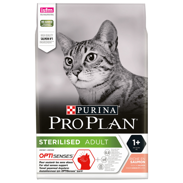 Afbeelding Pro Plan Sterilised Adult Zalm Optisenses kattenvoer 3 kg door Petsplace.nl