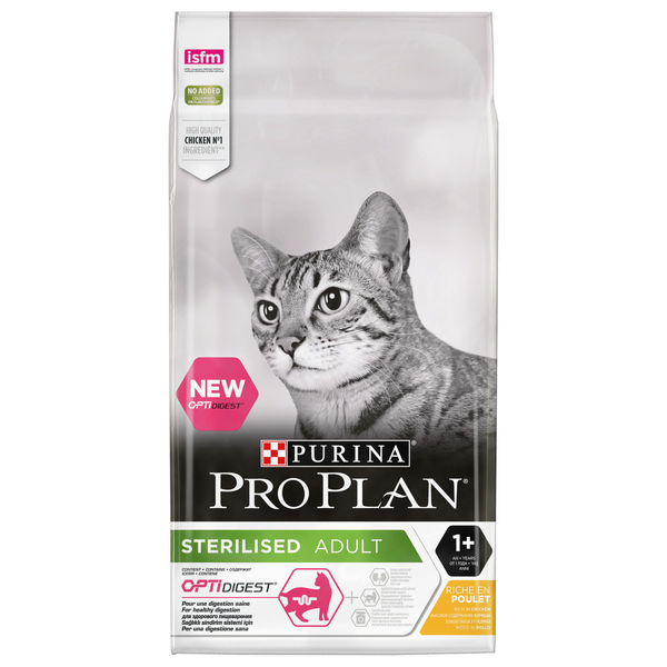 Pro Plan Sterilised Adult Kip Optidigest kattenvoer 10 kg