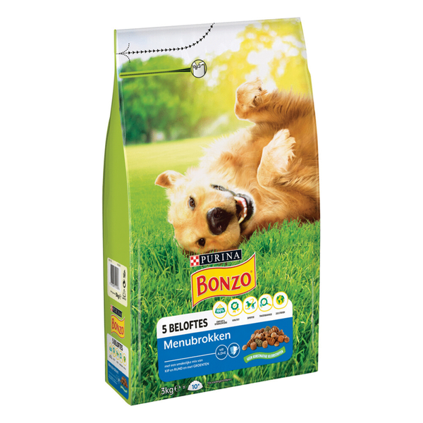 Afbeelding Bonzo Menubrokken - Hondenvoer - 3 kg door Petsplace.nl
