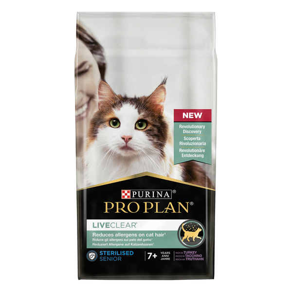 Pro Plan Cat Liveclear Sterilised Senior Kattenvoer Kalkoen 1.4 kg