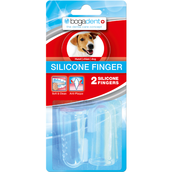 Afbeelding Bogadent Silicone Finger 2 stuks door Petsplace.nl