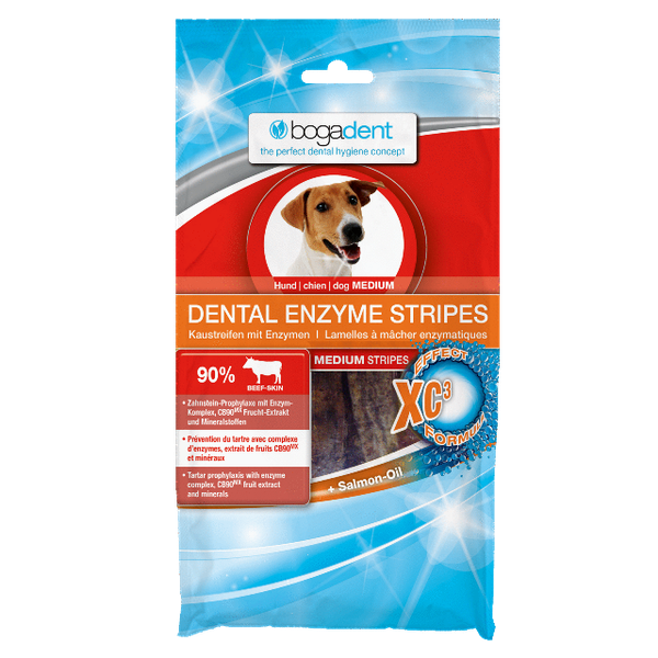 Afbeelding Bogadent Enzyme Stripes Medium 100 gram door Petsplace.nl