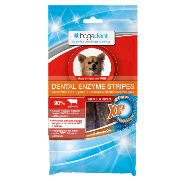 Afbeelding Bogadent Enzyme Stripes Mini 100 gram door Petsplace.nl