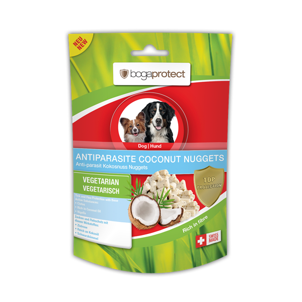 Afbeelding Bogadent Anti-Parasit Coconut Nuggets - Bescherming - Kokosnoot 50 g door Petsplace.nl