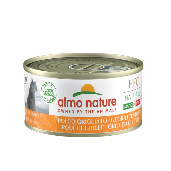 Almo Nature Hfc Cat Natural Blik 70 g - Kattenvoer - Gegrilde Kip