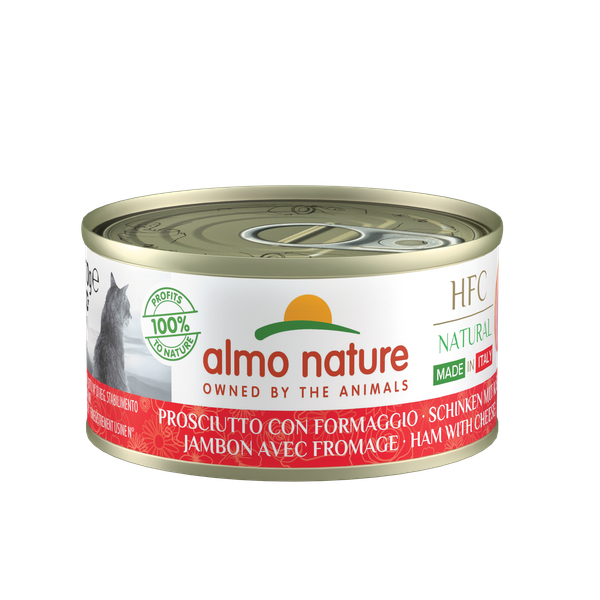 Almo Nature Hfc Cat Natural Blik 70 g - Kattenvoer - Ham&Parmigiano
