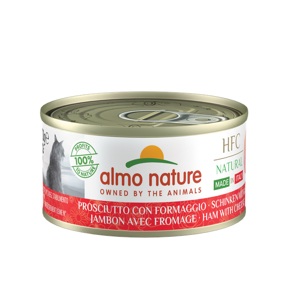 Afbeelding Almo Nature Hfc Cat Natural Blik 70 g - Kattenvoer - Ham&Parmigiano door Petsplace.nl
