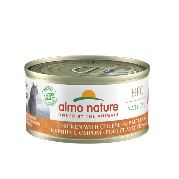 Afbeelding Almo Nature HFC Natural Kip en Kaas 70 gr Per 24 (Natural) door Petsplace.nl