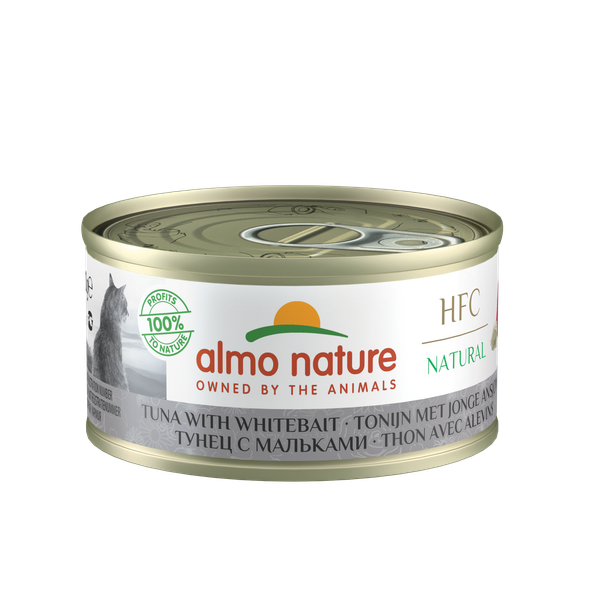 Afbeelding Almo Nature HFC Natural Tonijn en Jonge Ansjovis 70 gr Per 24 (Natural) door Petsplace.nl