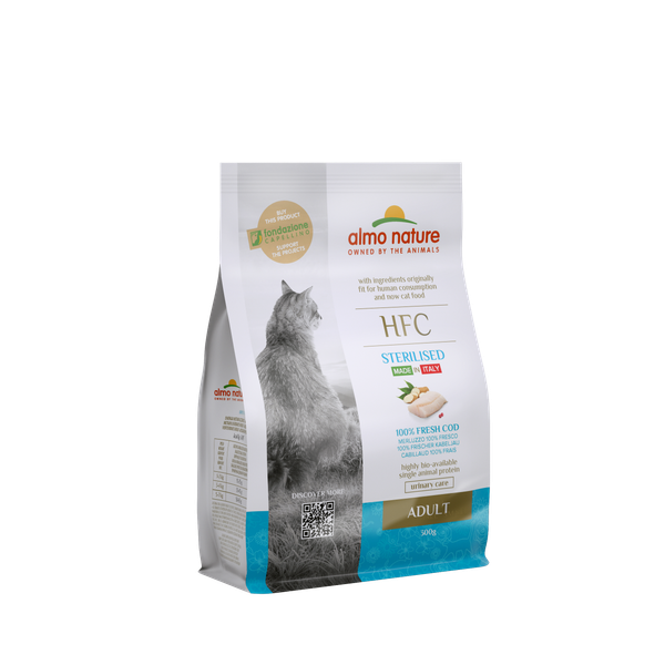 Afbeelding Almo Nature Hfc Adult Sterilized Kabeljauw - Kattenvoer - 300 g door Petsplace.nl