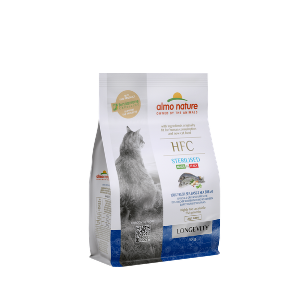 Afbeelding Almo Nature Hfc Senior Sterilized Zeebaars - Kattenvoer - 300 g door Petsplace.nl