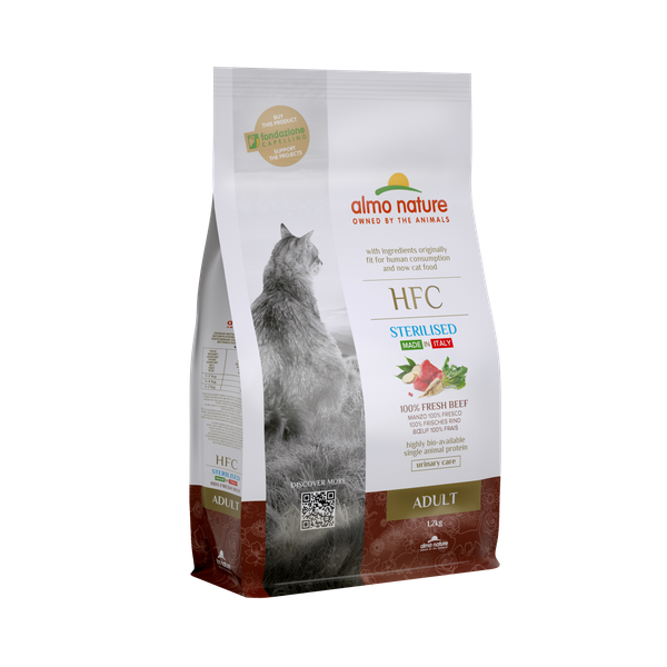 Afbeelding Almo Nature Hfc Adult Sterilized Rundvlees - Kattenvoer - 1.2 kg door Petsplace.nl