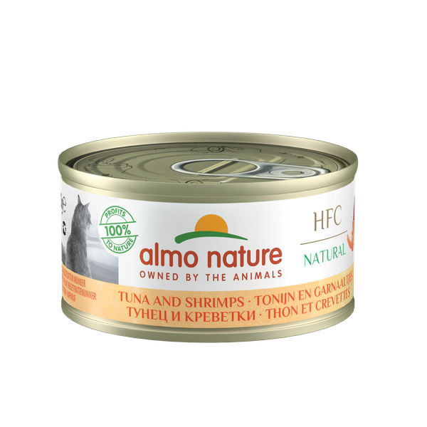 Afbeelding Almo Nature HFC Natural Tonijn en Garnalen 70 gr Per 24 (Natural) door Petsplace.nl