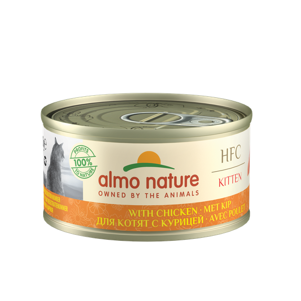 Afbeelding Almo Nature HFC Natural KITTEN Kip 70 gr Per 24 (Natural) door Petsplace.nl