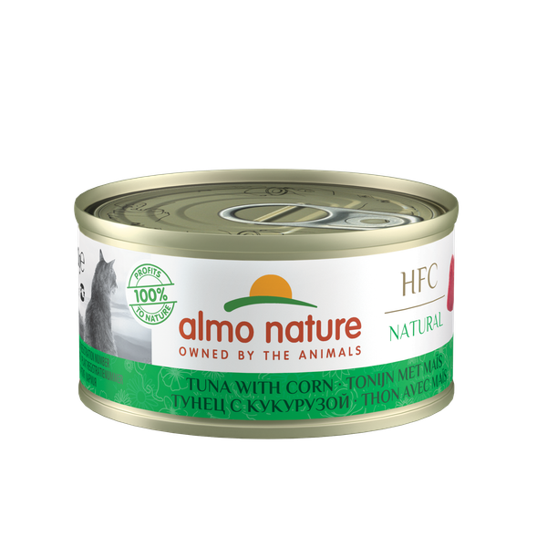 Afbeelding Almo Nature HFC Natural Tonijn met Mais 70 gr Per 24 (Natural) door Petsplace.nl