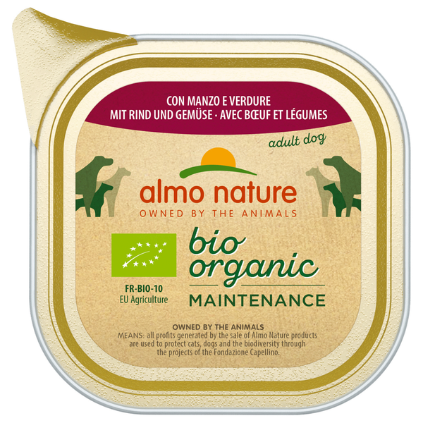 Afbeelding Almo Nature Daily Menu BIO Rund-Groenten 9x300g door Petsplace.nl