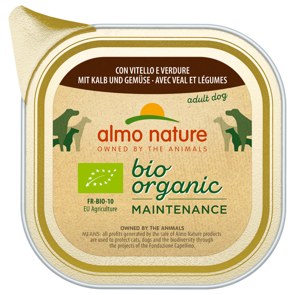 Afbeelding Almo Nature Alu Daily Menu Bio Adult 100 g - Hondenvoer - Kalf&Wortel door Petsplace.nl