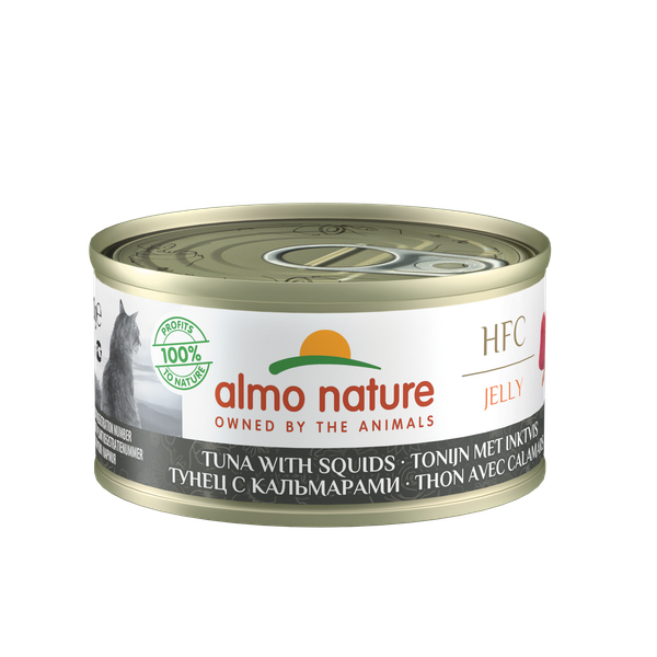 Afbeelding Almo Nature HFC Jelly Tonijn met Inktvis 70 gr Per 24 (Natural) door Petsplace.nl