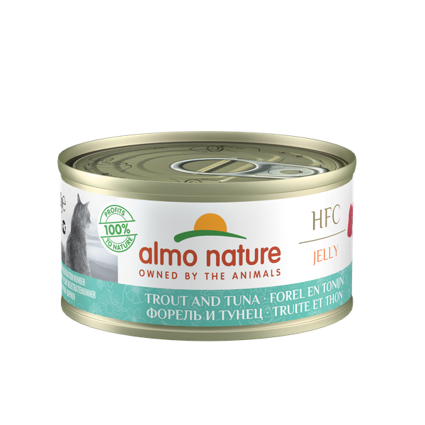 Almo Nature HFC 70 Jelly - Forel en Tonijn - 24x70g