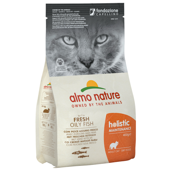 Almo Nature Cat Droog Witvis/rijst 400 Gr