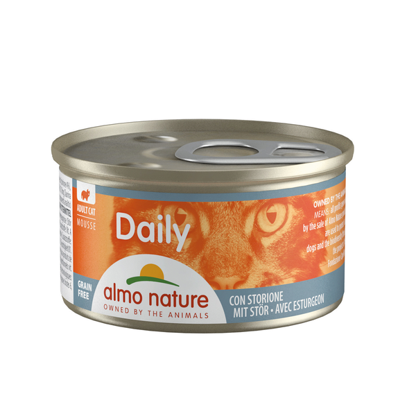 Almo Nature Daily Mousse met Steur 85 gr Per 24