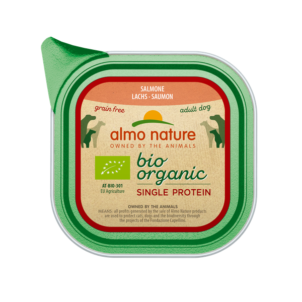 Almo Nature Alu Bio Organic Single Protein 150 g - Hondenvoer - Zalm Graanvrij