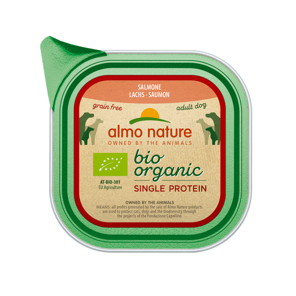 Afbeelding Almo Nature Alu Bio Organic Single Protein 150 g - Hondenvoer - Zalm Graanvrij door Petsplace.nl