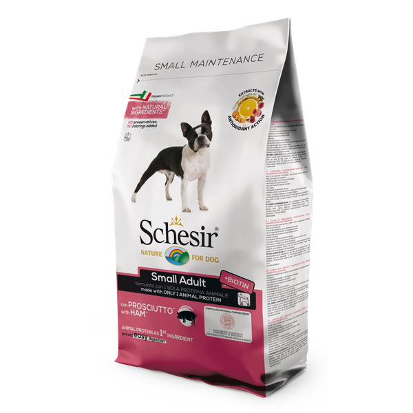 Afbeelding Schesir Dog Small Adult Ham - Hondenvoer - 800 g Monoprotein door Petsplace.nl