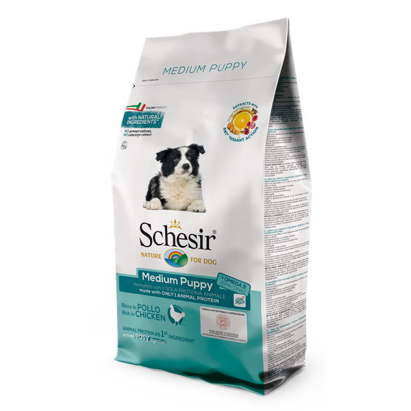 Afbeelding Schesir Medium Puppy Kip - Hondenvoer - 3 kg door Petsplace.nl