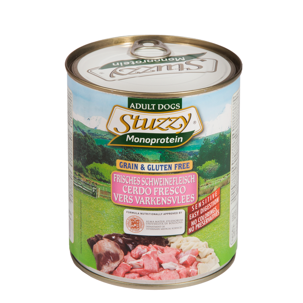 Afbeelding Stuzzy Blik Adult 800 g - Hondenvoer - Varken door Petsplace.nl