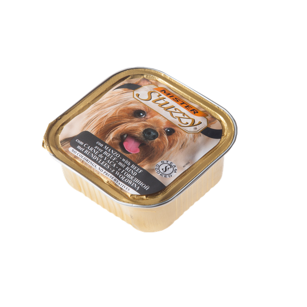 Afbeelding Mister Stuzzy Dog Paté 150 g - Hondenvoer - Rund door Petsplace.nl