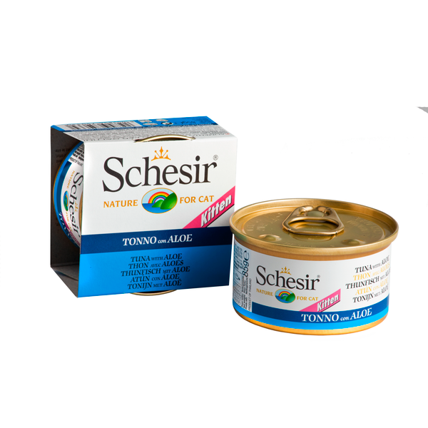 Afbeelding Schesir Kitten - in Gelatine - Tonijn & Aloe door Petsplace.nl