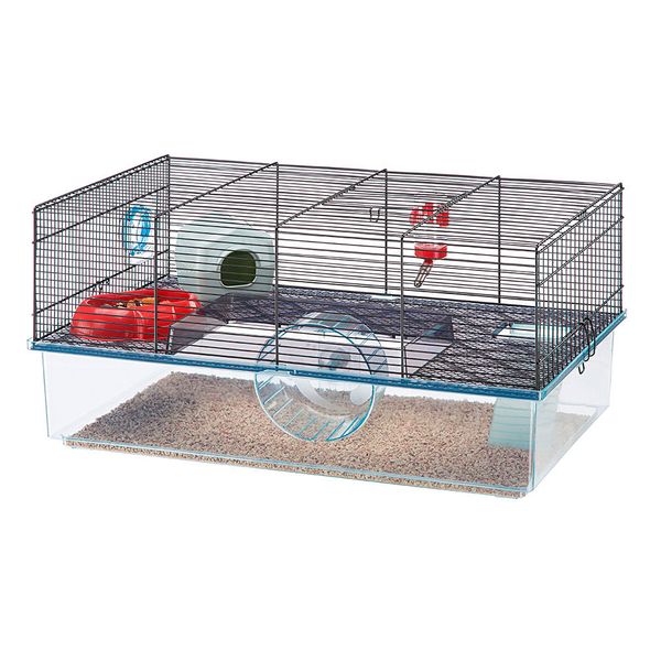 Afbeelding Ferplast Hamsterkooi Favola - Dierenverblijf - 60x36.5x30 cm Zwart door Petsplace.nl