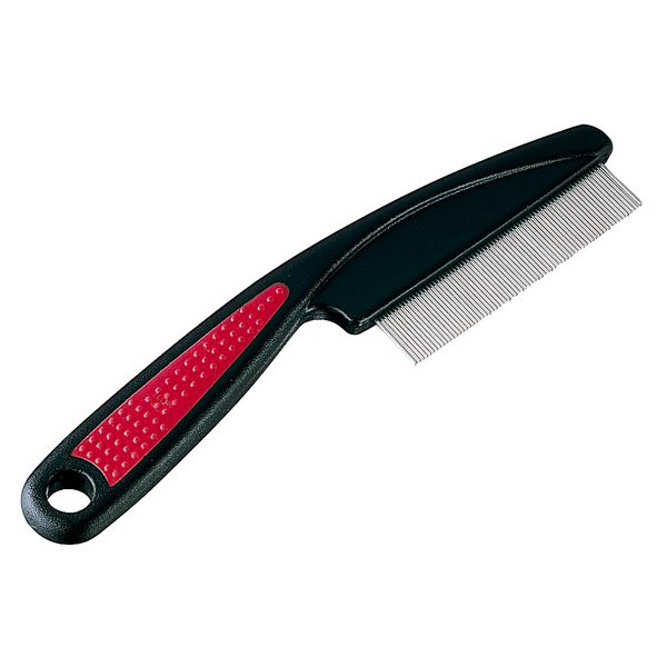 Afbeelding Ferplast Vachtkam Fijn - Hondenvachtkam - 15x1x4 cm Rood Zwart door Petsplace.nl
