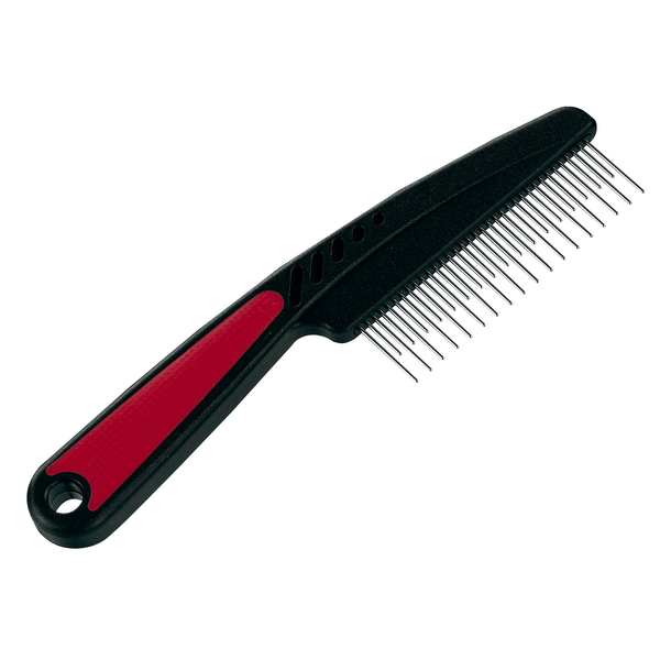 Afbeelding Ferplast Kam Roterende Tanden - Hondenvachtkam - 19.8x1.4x5.5 cm Rood Zwart door Petsplace.nl