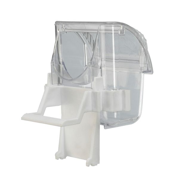 Afbeelding Ferplast Voerbakje Fpi 4503 - Vogel - Voerbak- Drinkbak - 6.9x5.7x7.8 cm Wit Transparant door Petsplace.nl