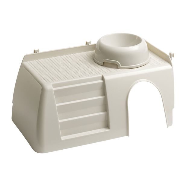 Afbeelding Ferplast Plateau Pub 3252 Met Voerbak - Dierenverblijf - 42x25x16.5 cm Grijs door Petsplace.nl