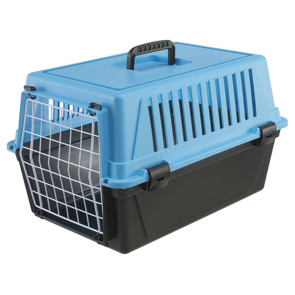 Afbeelding Ferplast Vervoersbox Atlas 10 - Hondentransportbox - 32.5x48x29 cm Lichtblauw door Petsplace.nl