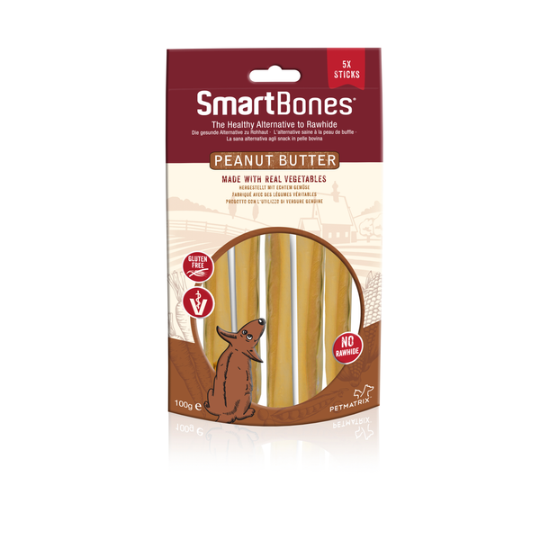 Smartsticks Innovative Chews - Hondensnacks - Pindakaas 100 g 5 stuks