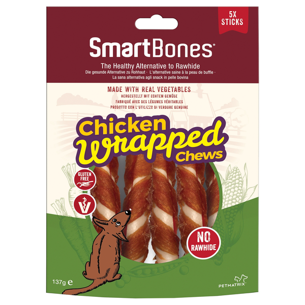 Smartbones Wrapped Sticks - Hondensnacks - Kip 5 stuks