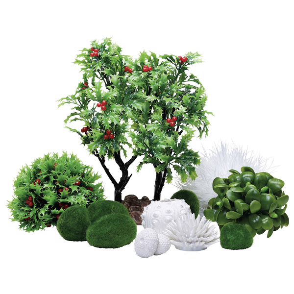 Afbeelding Biorb Decor Set Winter - Aquarium - Ornament - 30 l Wit Groen door Petsplace.nl