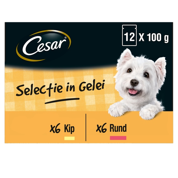 Afbeelding Cesar Maaltijdzakjes Multipack Adult In Gelei - Hondenvoer - 12 stuks door Petsplace.nl