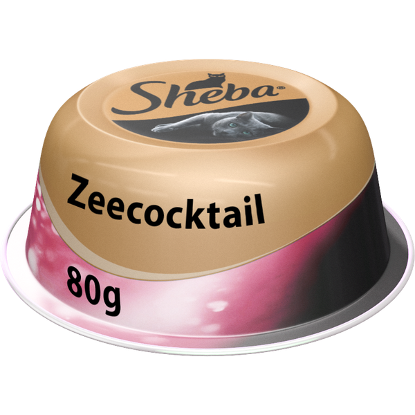 Afbeelding Sheba Luxe Menu Zeecocktail 12x80 Gr door Petsplace.nl