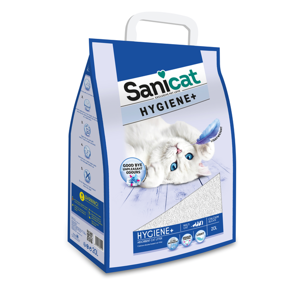 Afbeelding Sanicat Hygiene + - Kattenbakvulling - 20 l door Petsplace.nl