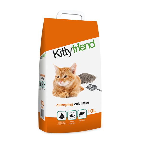 Afbeelding Kitty Friend Clumping kattengrit 10 liter door Petsplace.nl